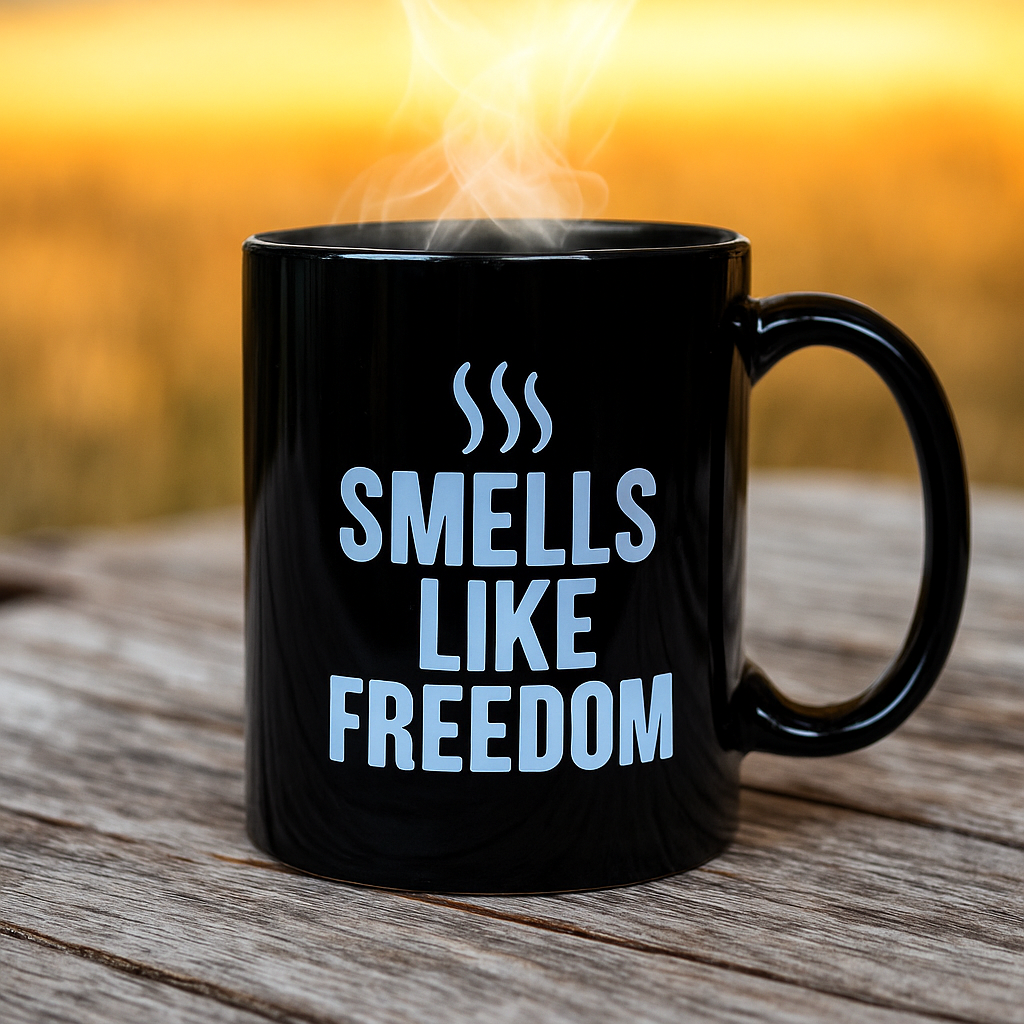 “Smells Like Freedom” 11oz Coffee Mug – Mister Suds Edition